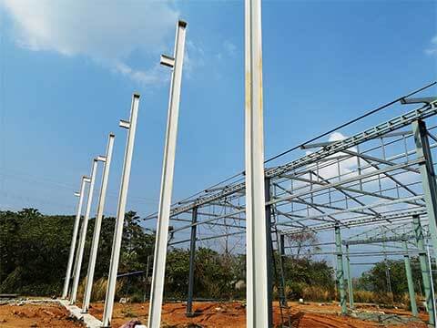 Arch rooﬁng shed works